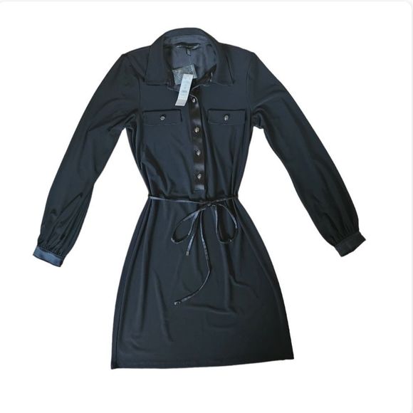 White House Black Market Dresses & Skirts - NWT White House Black Market Shirt Dress With Satin Details Size XS